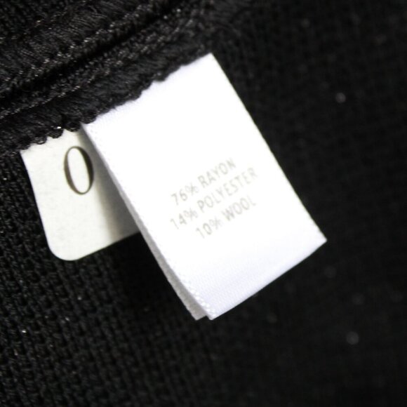 St. John Women's Black Caviar Shimmer Wool Blend Knit A-Line Skirt Size 10 NWT - Picture 7 of 7